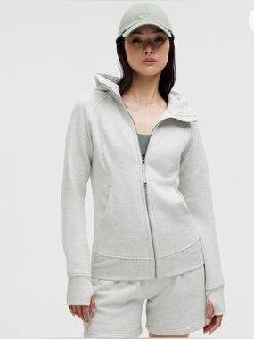 Lululemon Scuba Full-Zip Hoodie Ultra Light Grey Size: 8